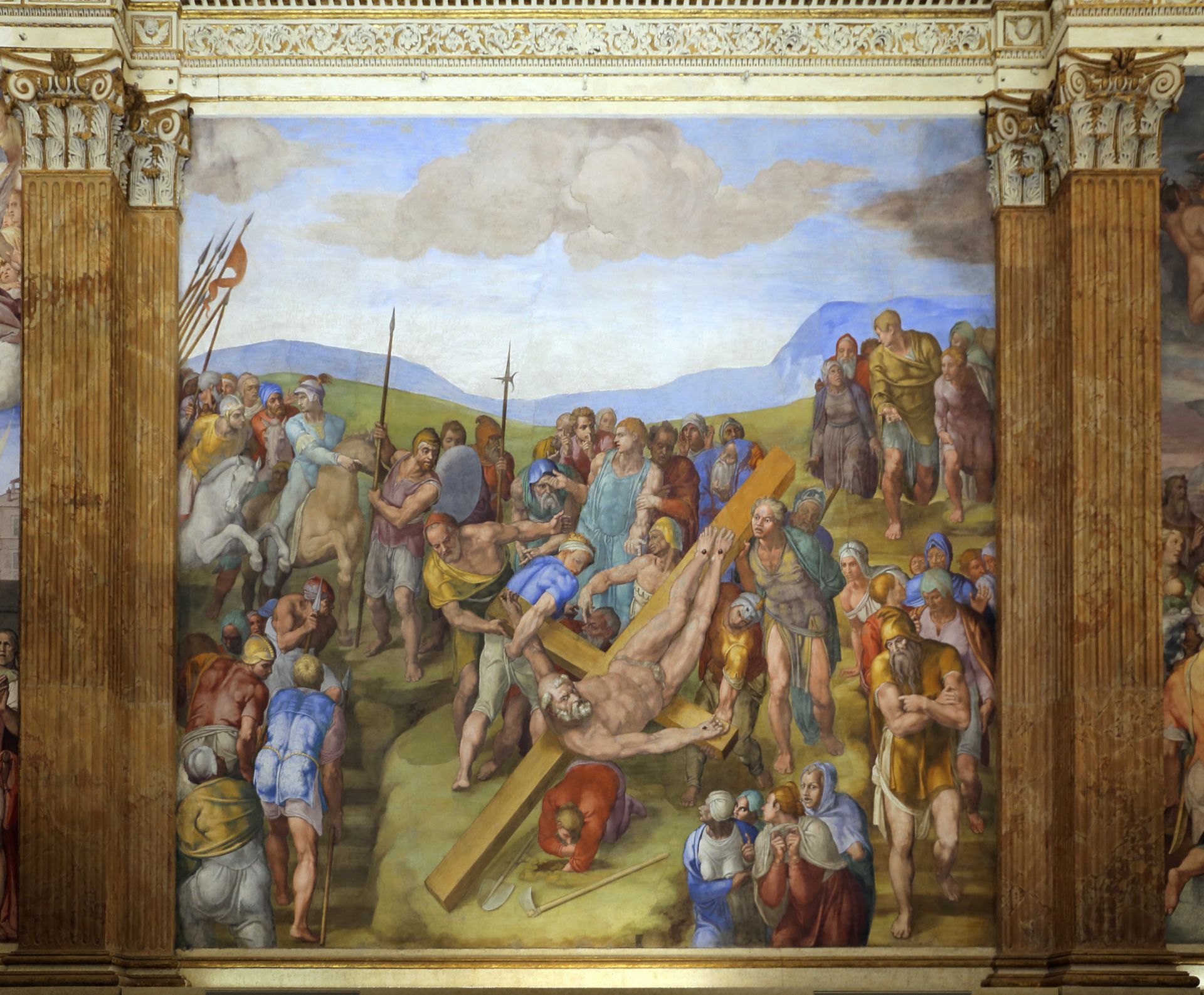 Michelangelo - Crocifissione di san pietro 